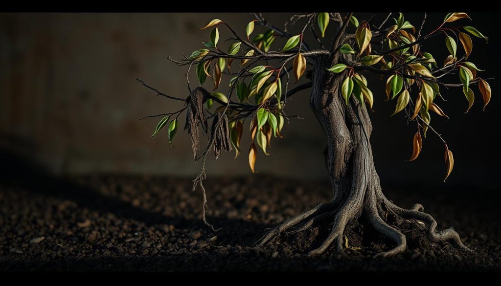 Signs of a distressed bonsai tree